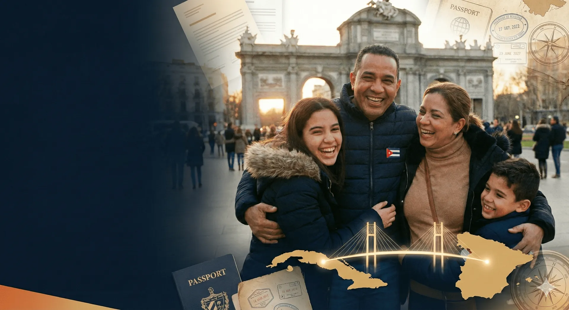 Familia feliz en España - Gestoresa asesoría especializada en trámites migratorios